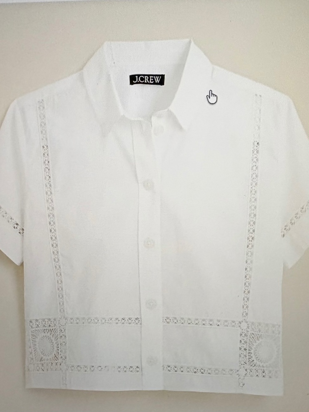 NWT J Crew Gamine eyelet-trim shirt